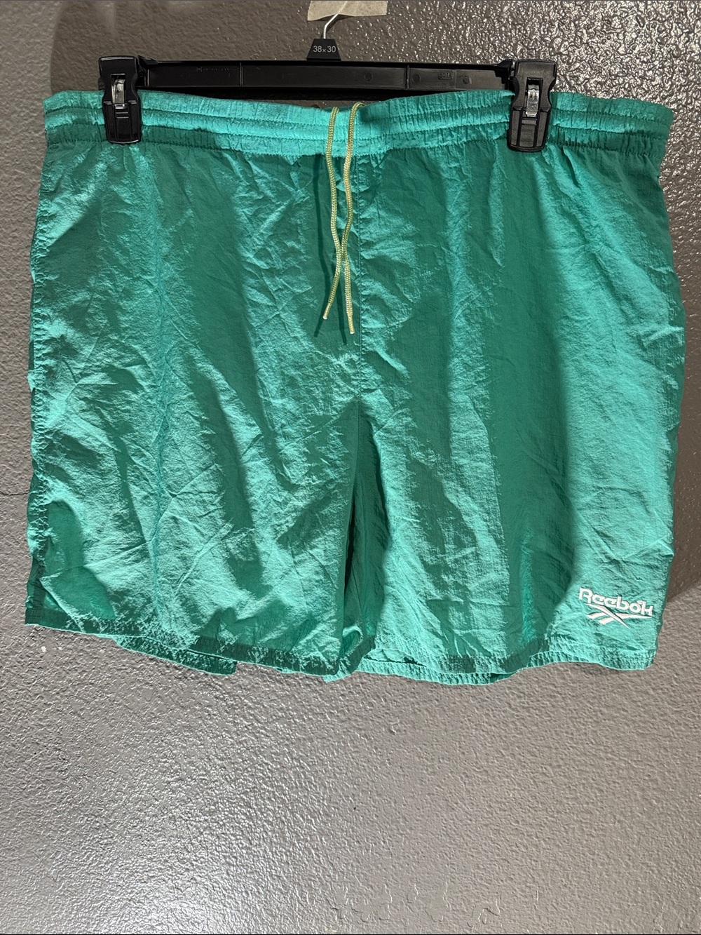 Reebok Men's Green Swim Trunks with Drawstring